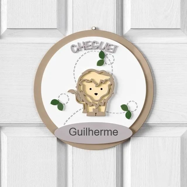 Porta Maternidade Personalizado Safári Baby - Guilherme