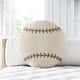 Almofada Redonda Tricot Bola de Beisebol Bege - imagem 3