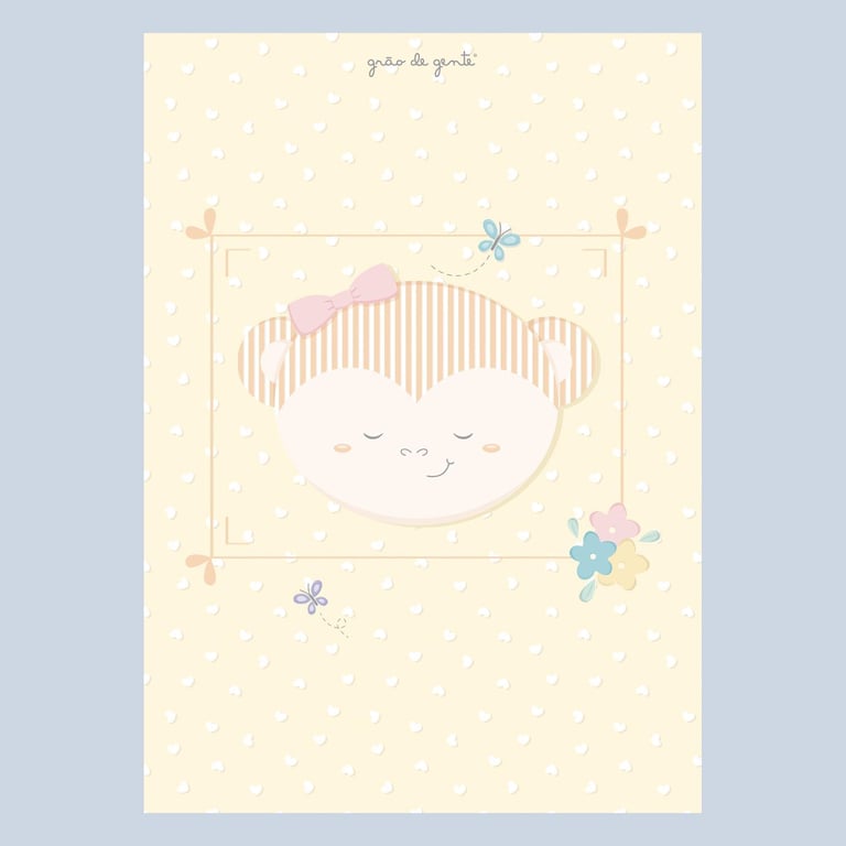 Pôster Adesivo Macaquinha Colorida