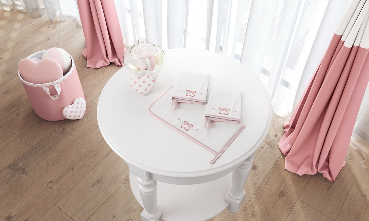 Jogo de Fraldas de Boca Malha Sophia Rosé — vista alternativa