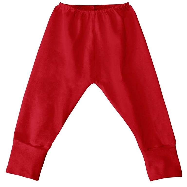 Mijão com Elástico e Pé Reversível Vermelho 3 a 6 Meses