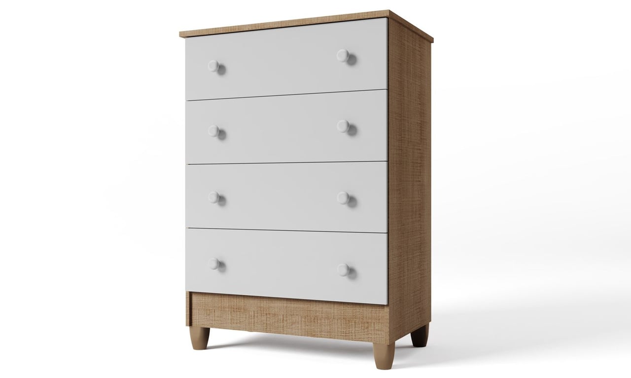 Cômoda Infantil Branco Mel Flat — vista alternativa