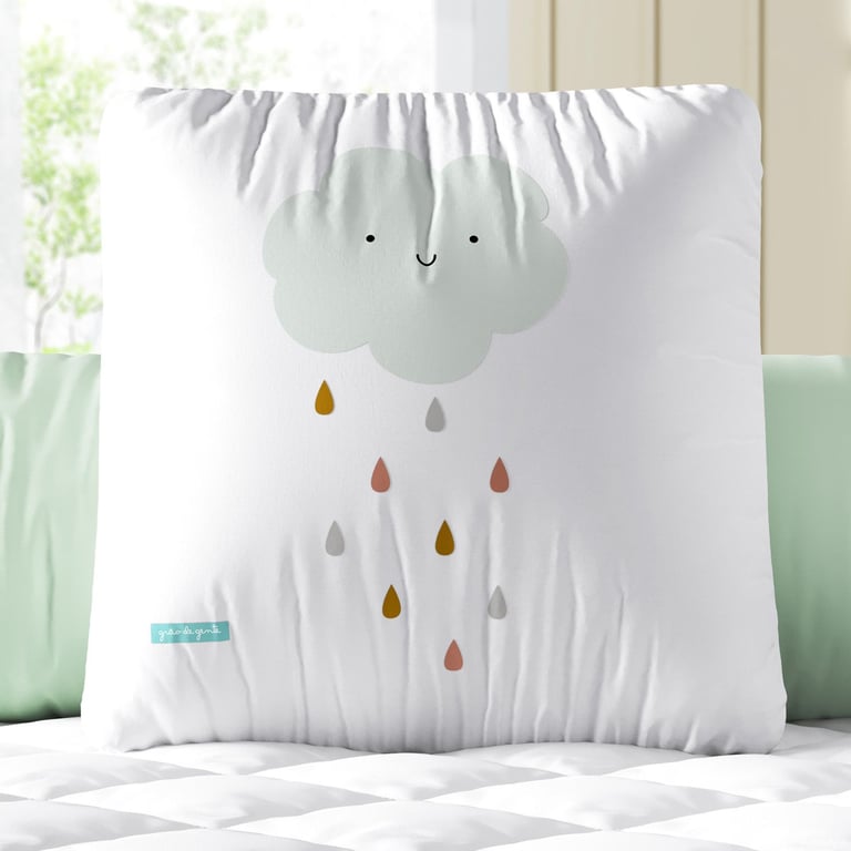 Almofada Quadrada Chuva de Amor Boho 30cm