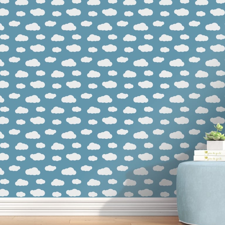 Papel de Parede Nuvem Céu Azul 3m