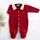 Saída Maternidade Tricot Vermelha Com Gola 02 Peças - imagem 3
