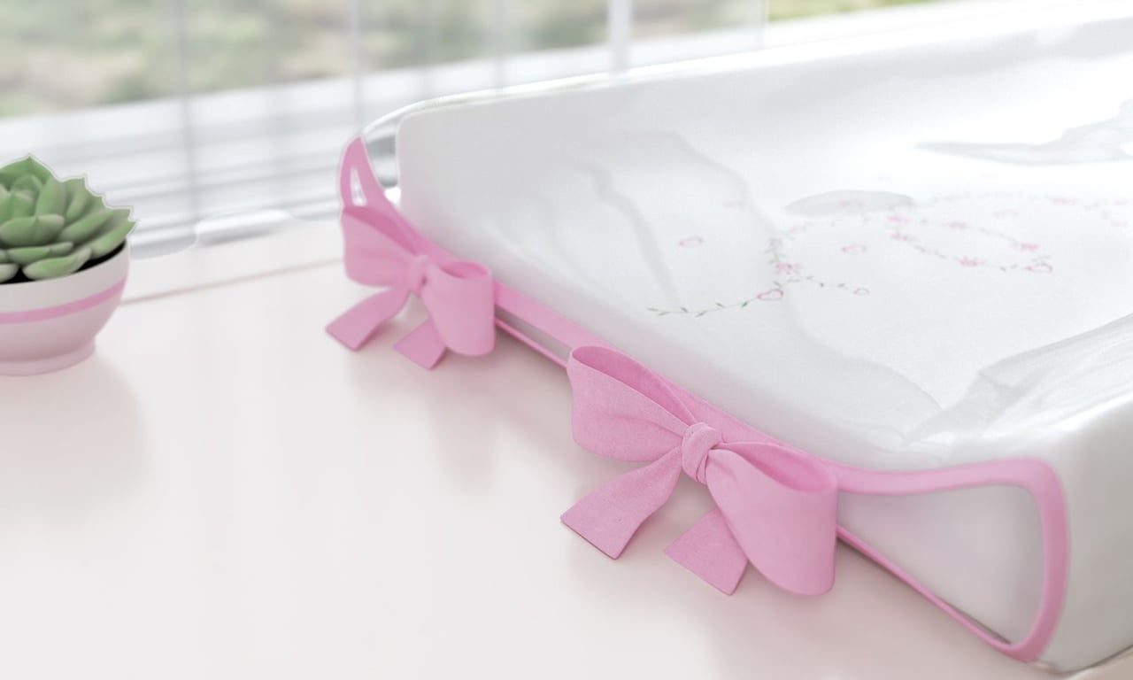 Trocador de Fraldas Americano Alice Rosa