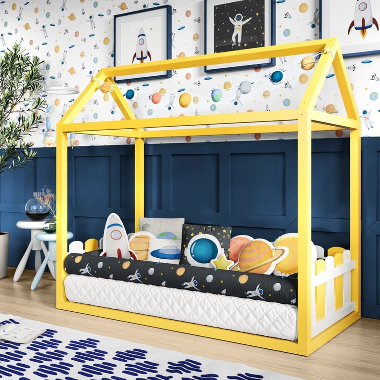 Almofada Retangular Disco Voador Azul