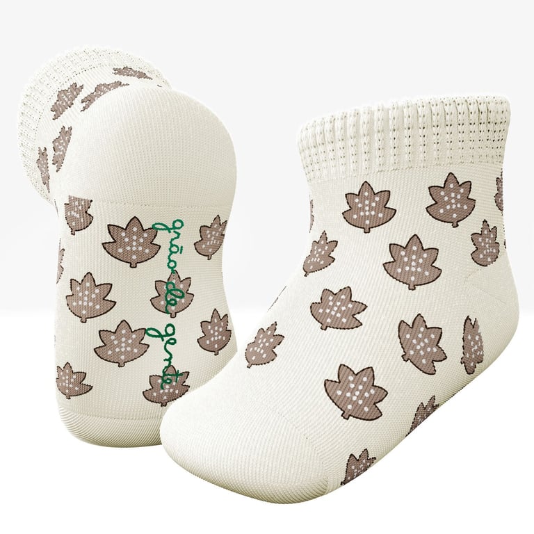 Kit Meia Tal Pai Tal Filhos Trocapé Folhas de Outono 6 Pares Tam 13/20, 25/28 e 39/43 — vista alternativa