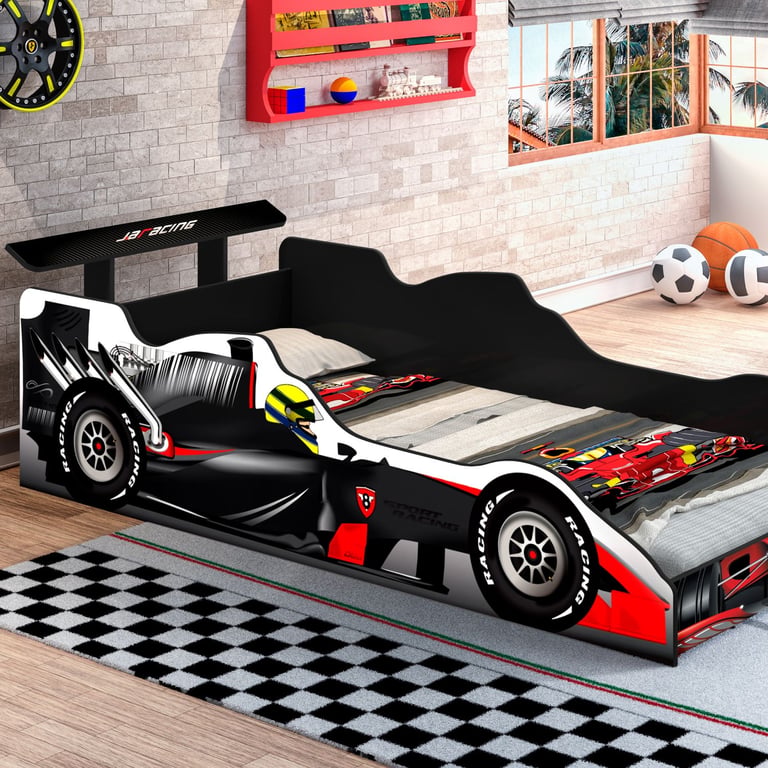 Mini Cama Infantil Carro de Fórmula 1 Preto