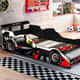 Mini Cama Infantil Carro de Fórmula 1 Preto - imagem 2
