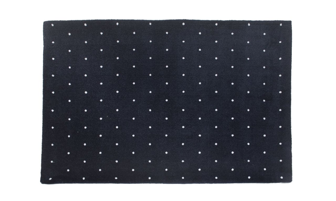 Tapete Retangular Bege Poá Branco 2,50m