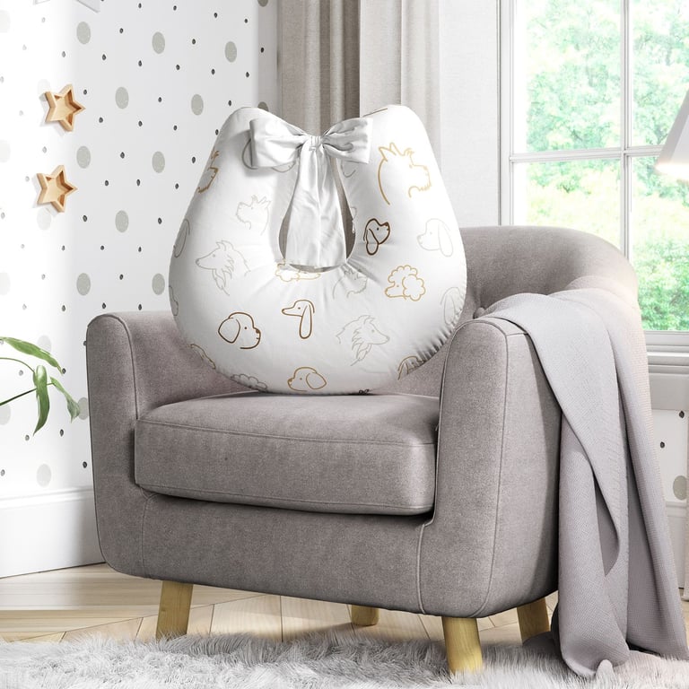 Almofada Amamentação Cachorrinhos com Laço — vista alternativa