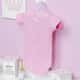 Body Manga Curta Liso Rosa 3 a 6 Meses - imagem 4