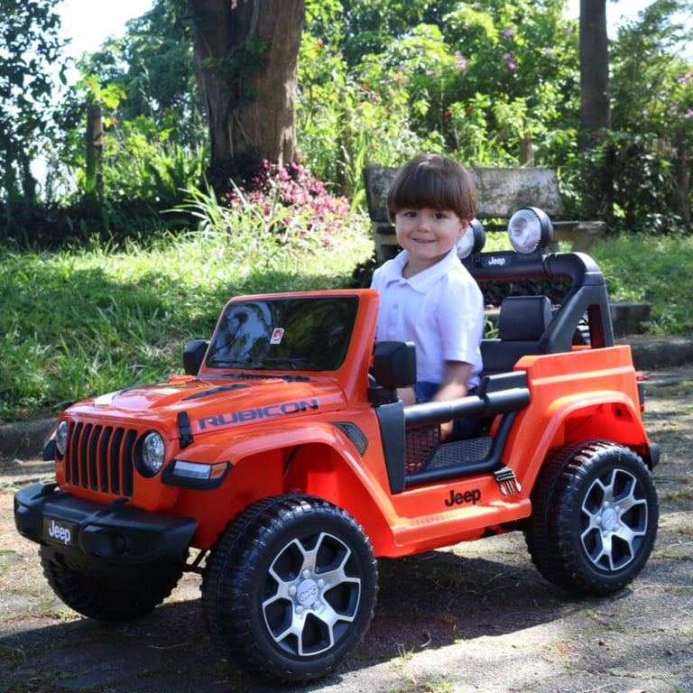 Carro Elétrico Infantil Jeep Wrangler Laranja