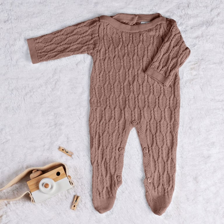 Macacão Tricot Colmeia Amarelo