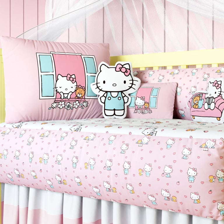 Kit Berço Hello Kitty Rosa