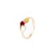 Anel Infantil Pontinho de Amor Strass Vermelho Ouro - imagem 3
