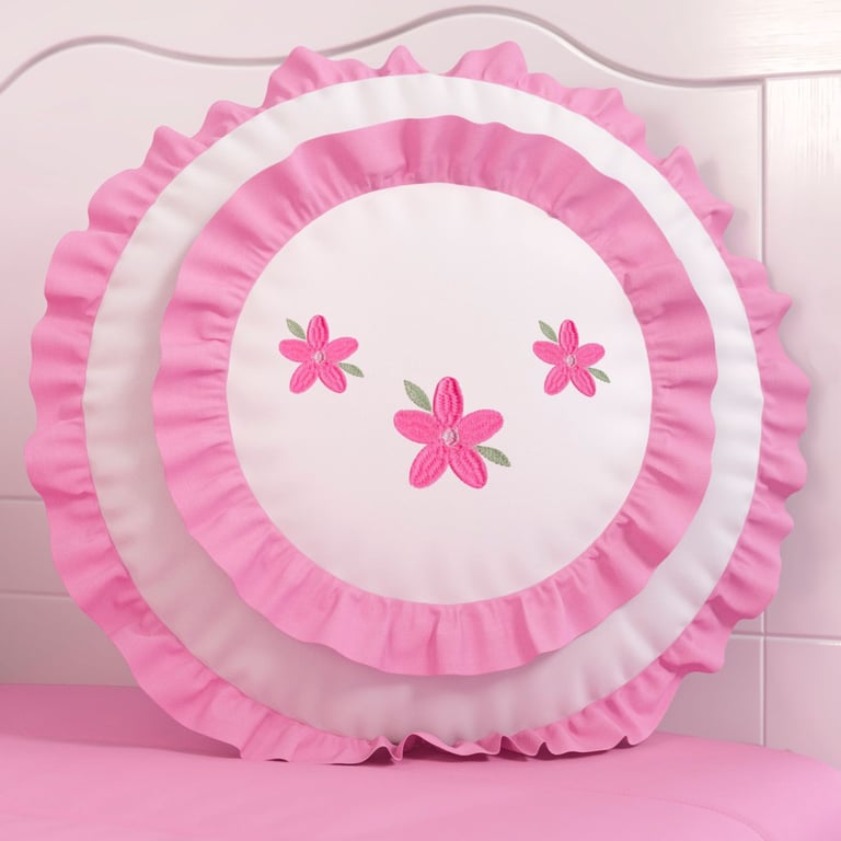 Almofada Redonda Flores 35cm