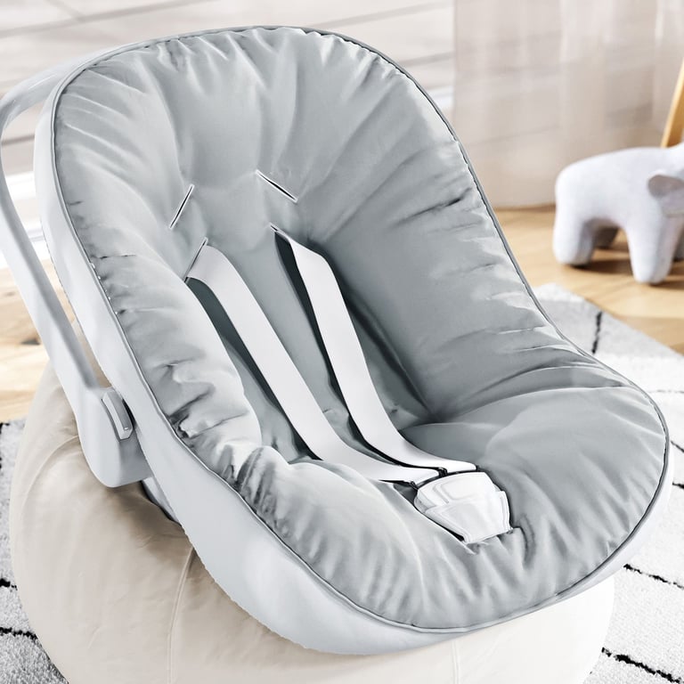 Capa de Bebê Conforto com Protetor de Cinto Cinza