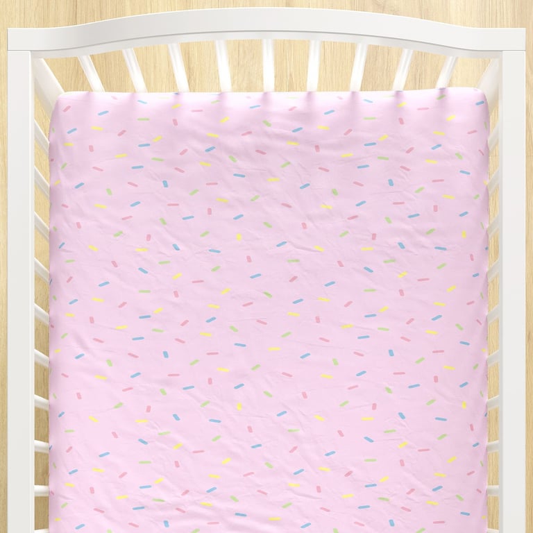 Lençol Berço com Elástico Granulado Rosa — vista alternativa