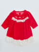 Vestido Manga Longa Bebê Vermelho - imagem 1