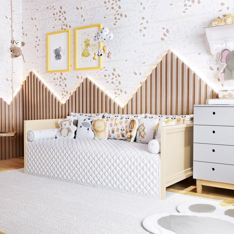 Kit Cama Babá Safári Aquarela — vista alternativa