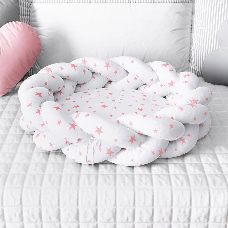 Ninho para Bebê Trança Estrelinhas Amarelo 80cm