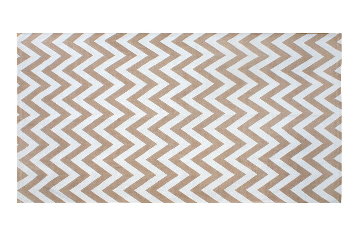 Tapete Retangular Chevron Bege 1,50m
