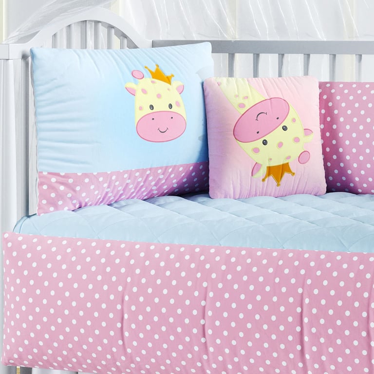 Kit Berço Girafinha Safári Rosa