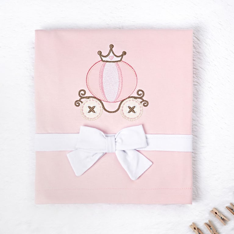 Manta Carruagem Baby Princess Rosa 80cm
