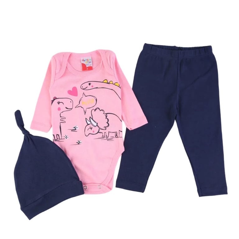 Conjunto Bebê Dengos e Cia Dino