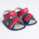 Sandália Papete de Bebê com Velcro Azul Marinho e Vermelho Tam 15 - imagem 2