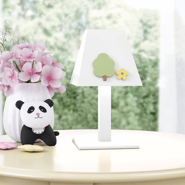 Abajur MDF Floral Moderna