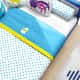 Jogo de Lençol Mini Cama Galinha Pintadinha Poá Azul - imagem 2