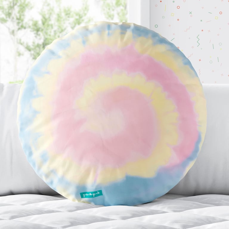 Almofada Redonda Tie Dye Candy Colors 30cm
