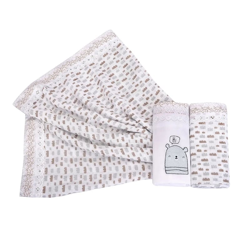 Kit Fralda Minasrey Cia Do Neném Classic Urso 3 Peças