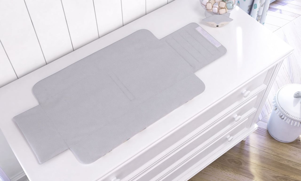 Trocador de Fraldas Portátil Raposinha Cinza 85x40cm — vista alternativa