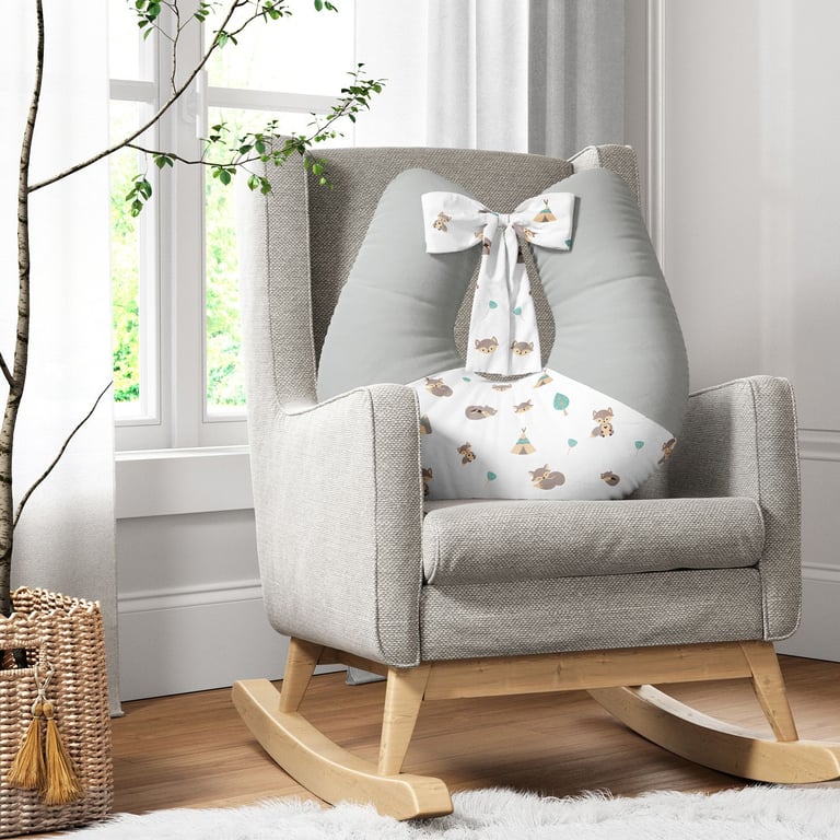 Almofada Amamentação Raposinha Cinza — vista alternativa