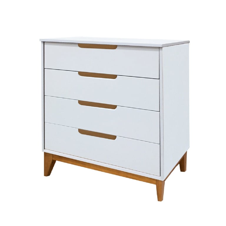 Cômoda Infantil Branco e Madeira Nordic Cody