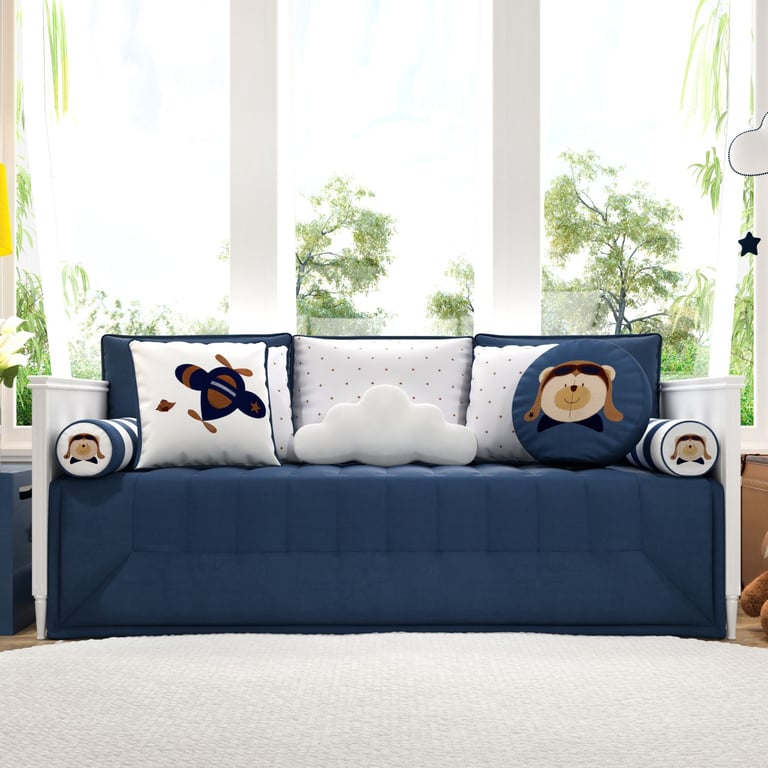 Kit Cama Babá Urso Aviador