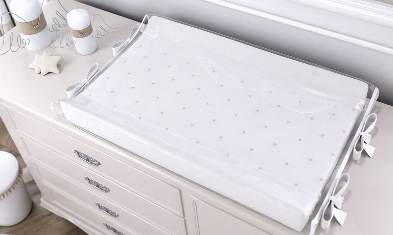 Trocador de Fraldas Americano Estrelinhas Bege — vista alternativa