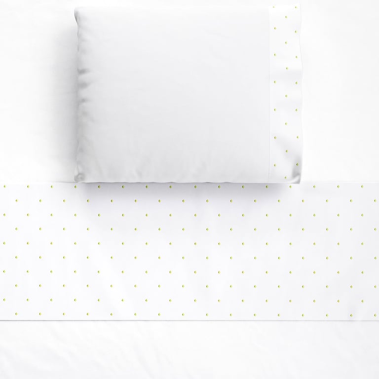 Jogo de Lençol Berço Bordado Losango Petit Amarelo 3 peças