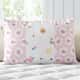Almofada Retangular Floral Liberty Poá Rosa 35cm - imagem 1