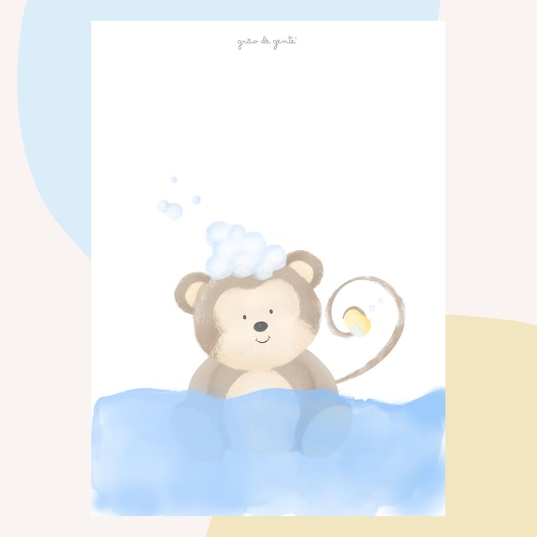 Kit Pôster Adesivo Amiguinhos Safári no Banho 5 peças — vista alternativa