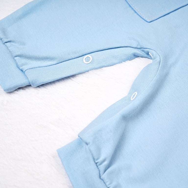 Jardineira Baby Basics Azul Bebê