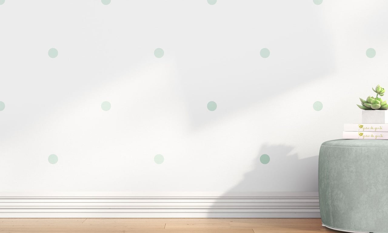 Papel de Parede Poá Azul 3m