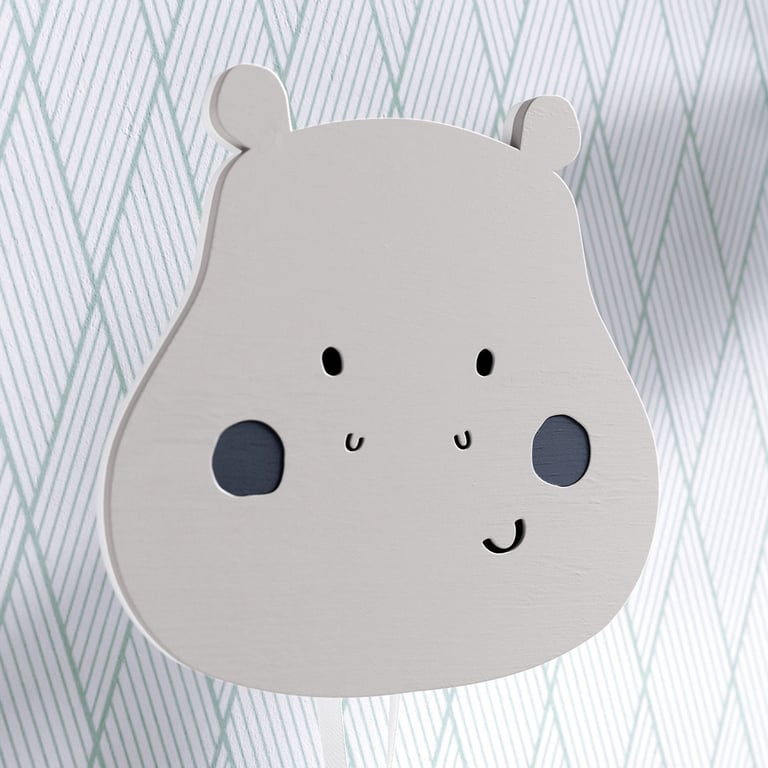 Cabideiro de Parede Hipopótamo Arca dos Bichinhos