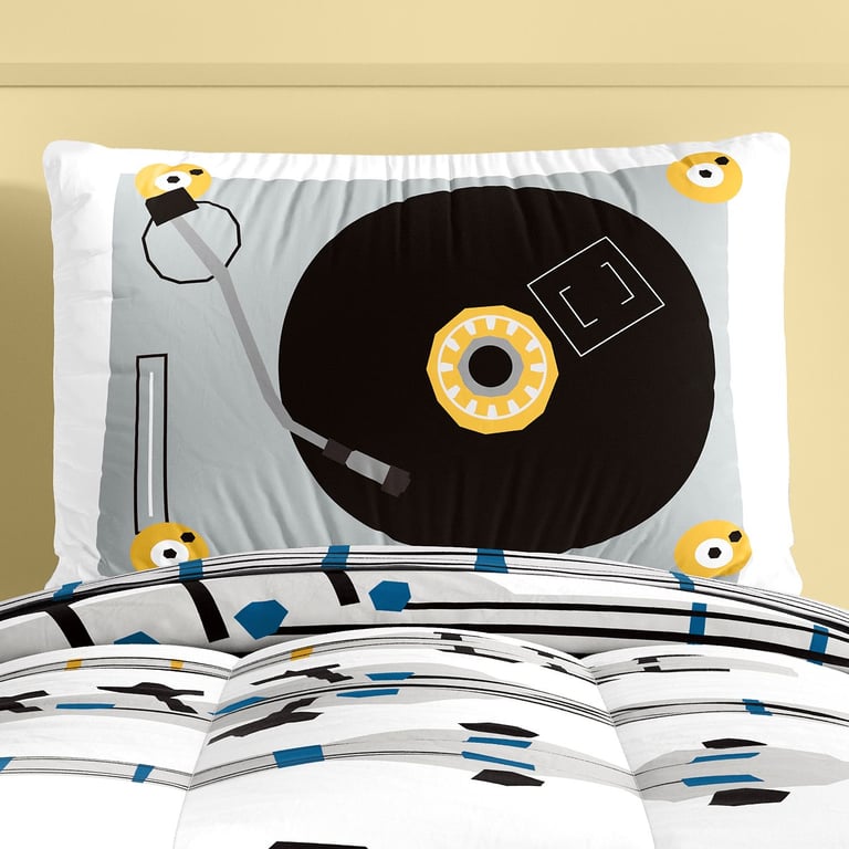 Fronha de Travesseiro Infantil Solteiro Vitrola