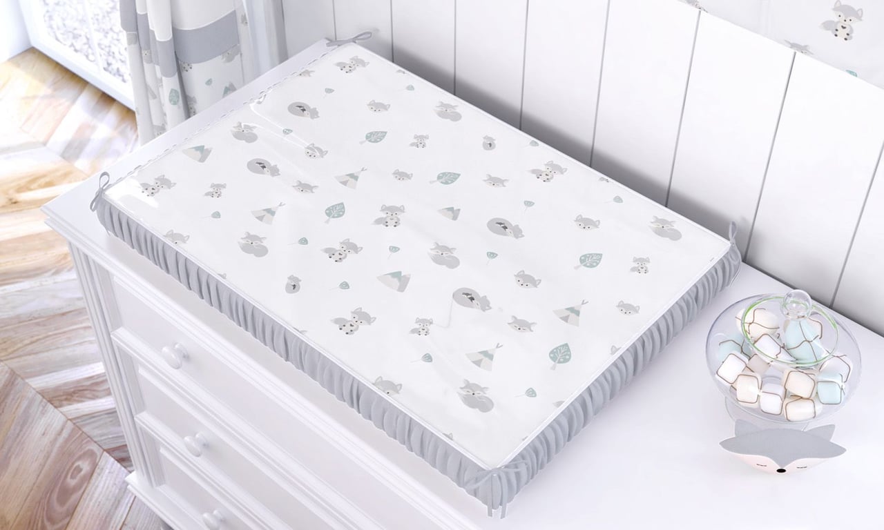 Trocador de Fraldas Raposinha Cinza — vista alternativa