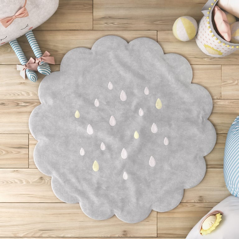 Tapete Redondo Gotinhas 90cm